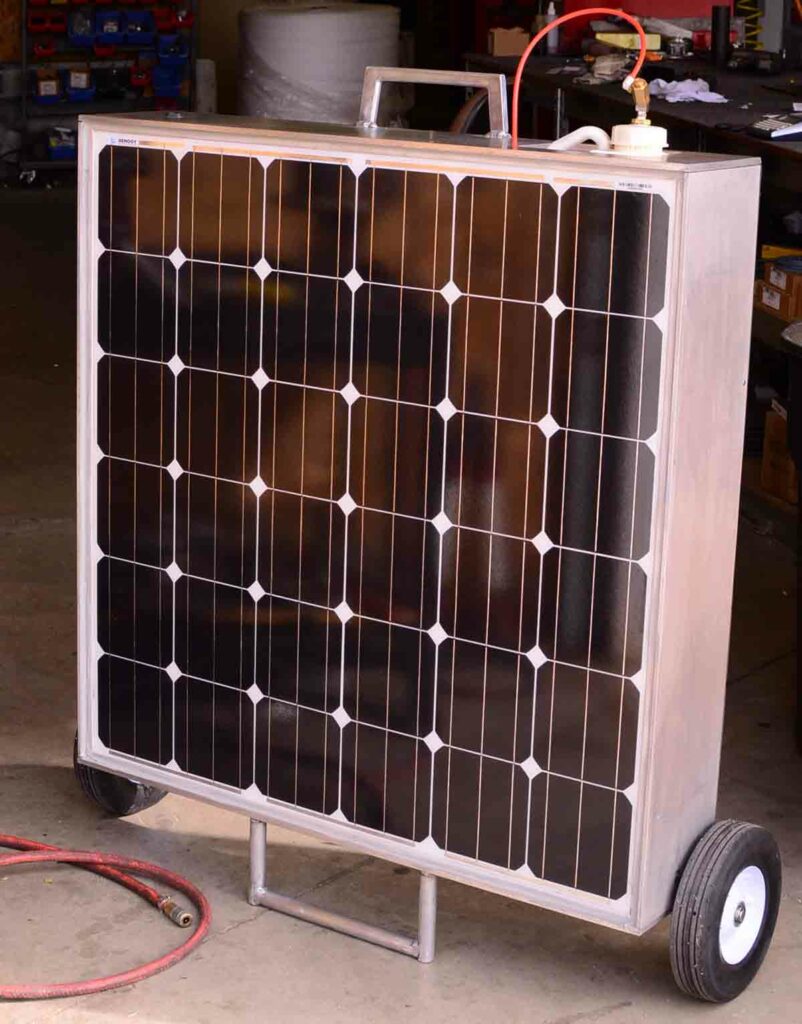 Solar powered machine